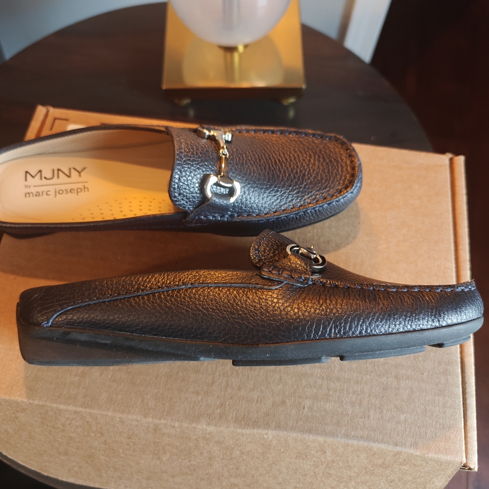 Marc Joseph Navy Blue Loafers - Picture 4 of 6